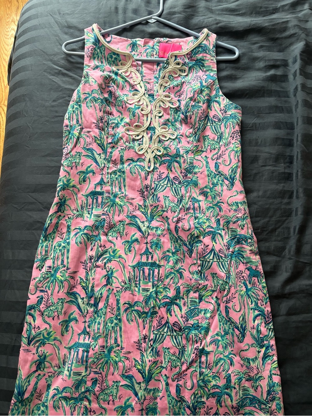 Lilly Pulitzer Pink Dress with Green and Teal Tropical Print